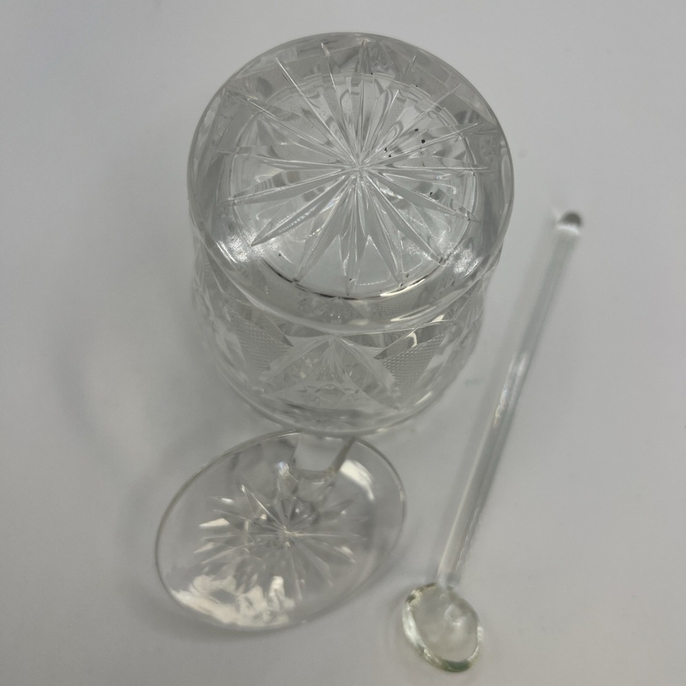 Vintage Glass Mustard, Honey or Jam Condiment Jar with Lid And Spoon - Picture 4 of 8